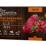 Starvita konservuotas maistas maišeliais katėms su jautiena 12 x 85 g